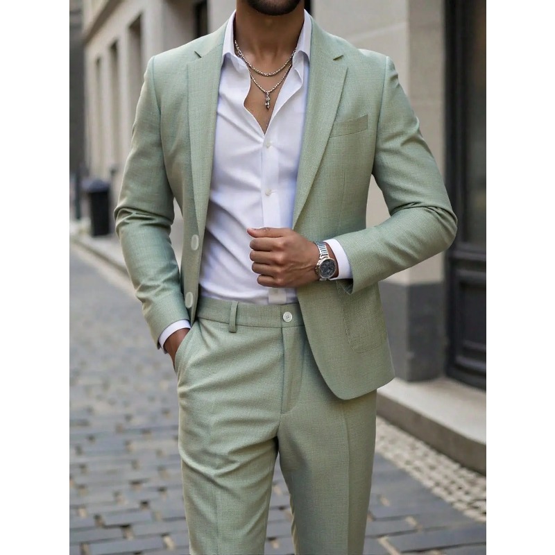 Large Men Formal Wear - Conjunto de Traje y Pantalones de
