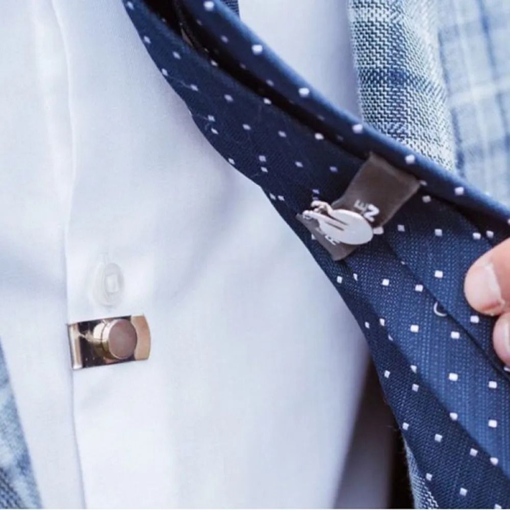 Collar Stay Metal - Nuevos Clips invisibles para sujetar corbata,