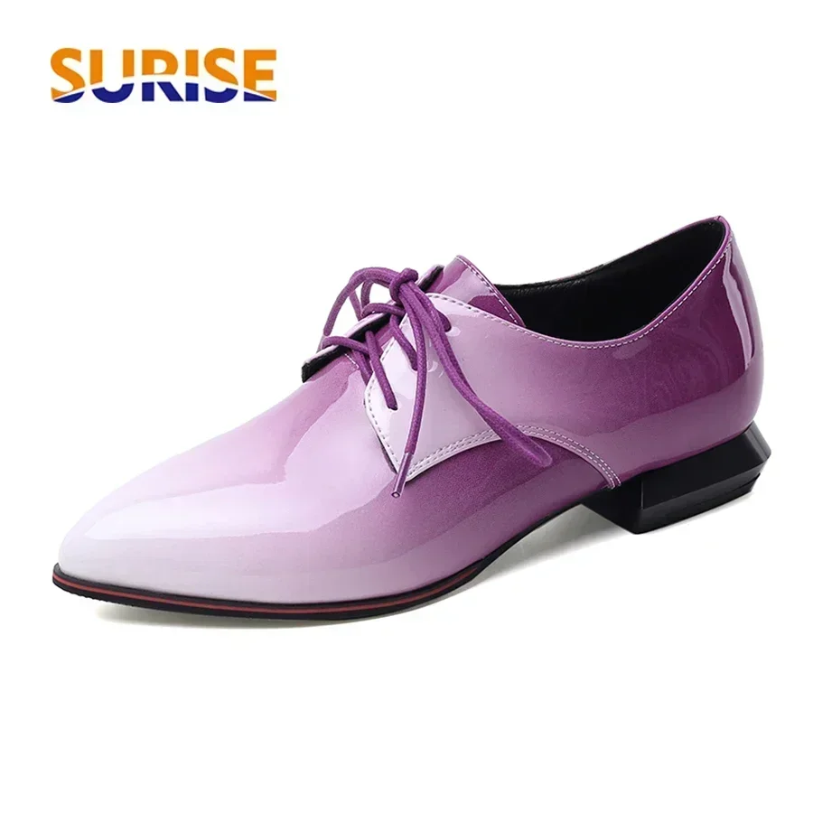 Patent Leather Oxford - Oxfords británicos para mujer, zapatos planos