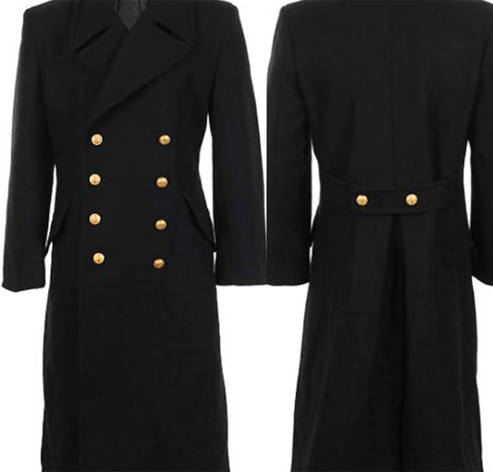 Large Men Formal Wear - Gabardinas negras clásicas para hombre, abrigos