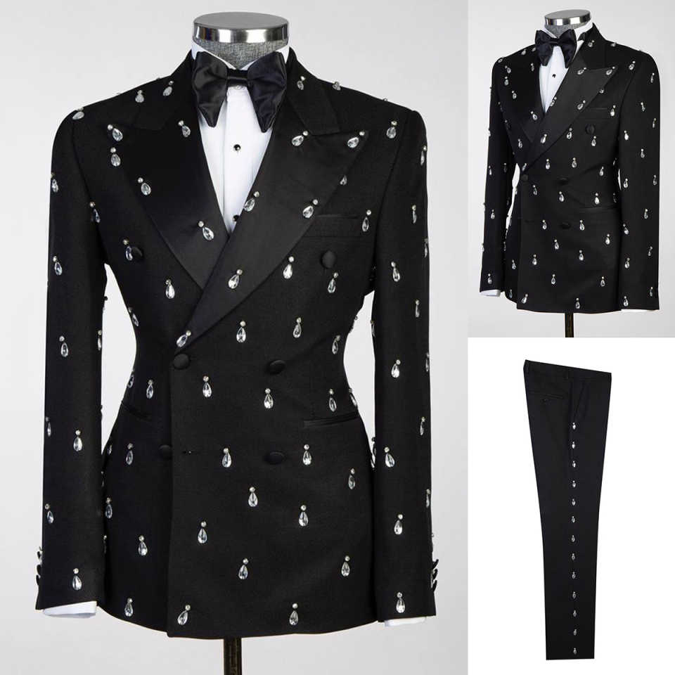 Large Men Formal Wear - Esmoquin de boda de novio de