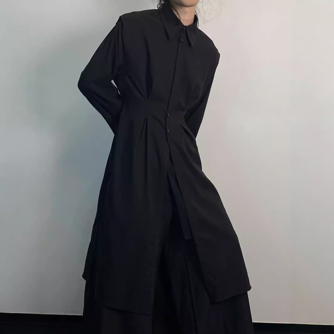 Gabardina gótica Y2K para homb - Men'S Formal Wear Belt reseña y precio