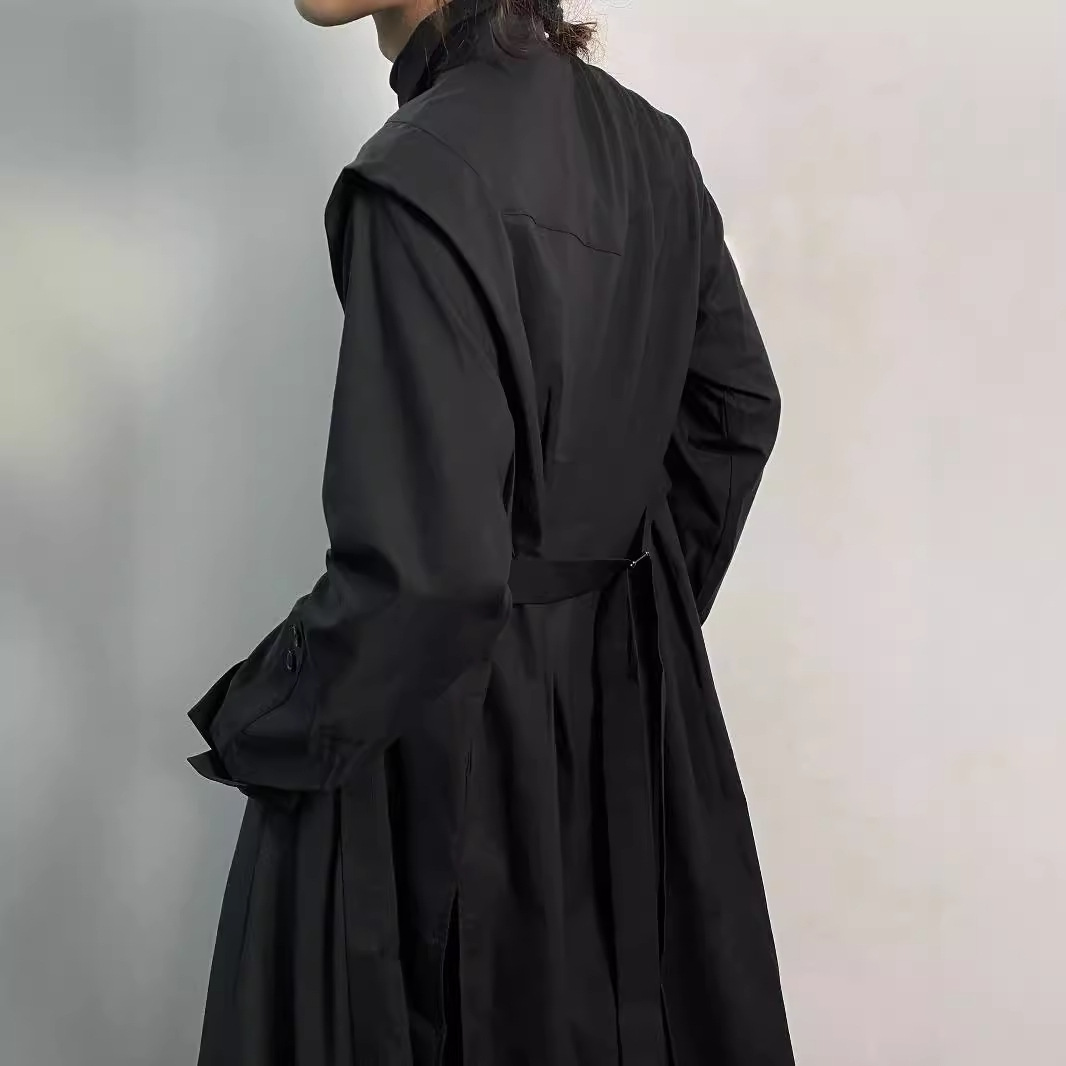 Gabardina gótica Y2K para homb - Men'S Formal Wear Belt reseña y precio