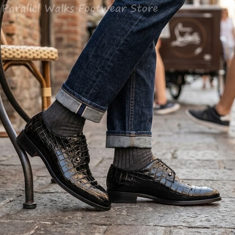 Zapatos Oxford de charol para  - Patent Leather Oxford reseña y precio