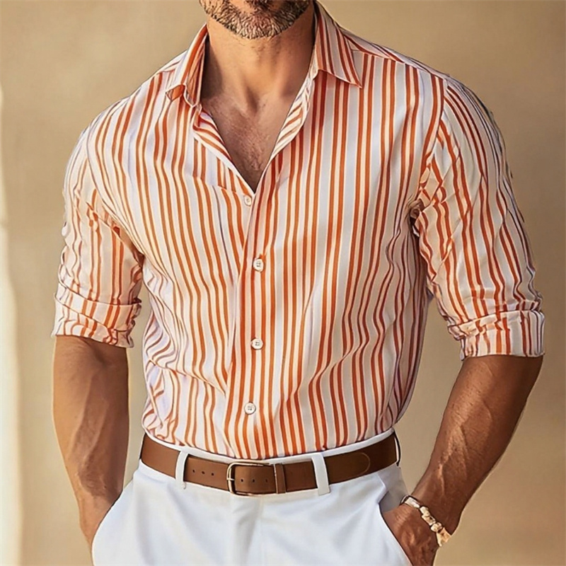 Camisa de Manga Larga con Cuel - Large Men Formal Wear reseña y precio