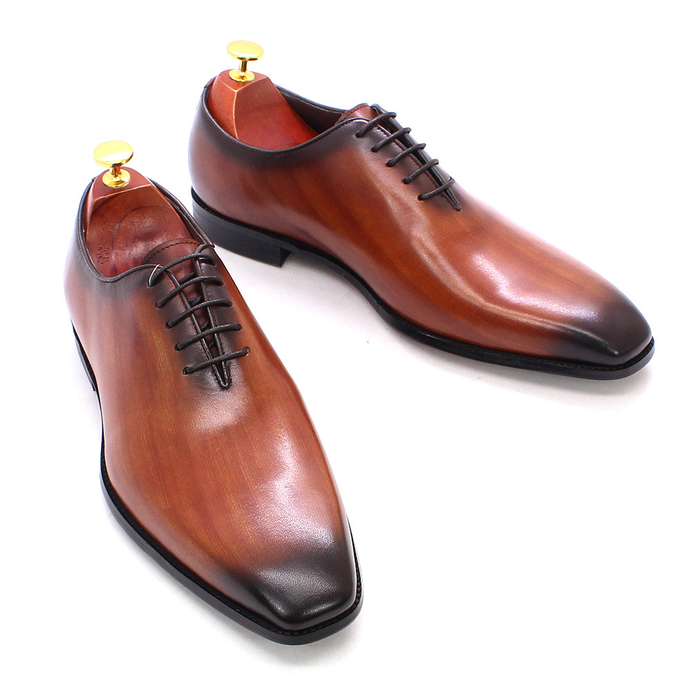 Zapatos Oxford de cuero genuin - Men'S Luxury Formal Wear Brands reseña y precio