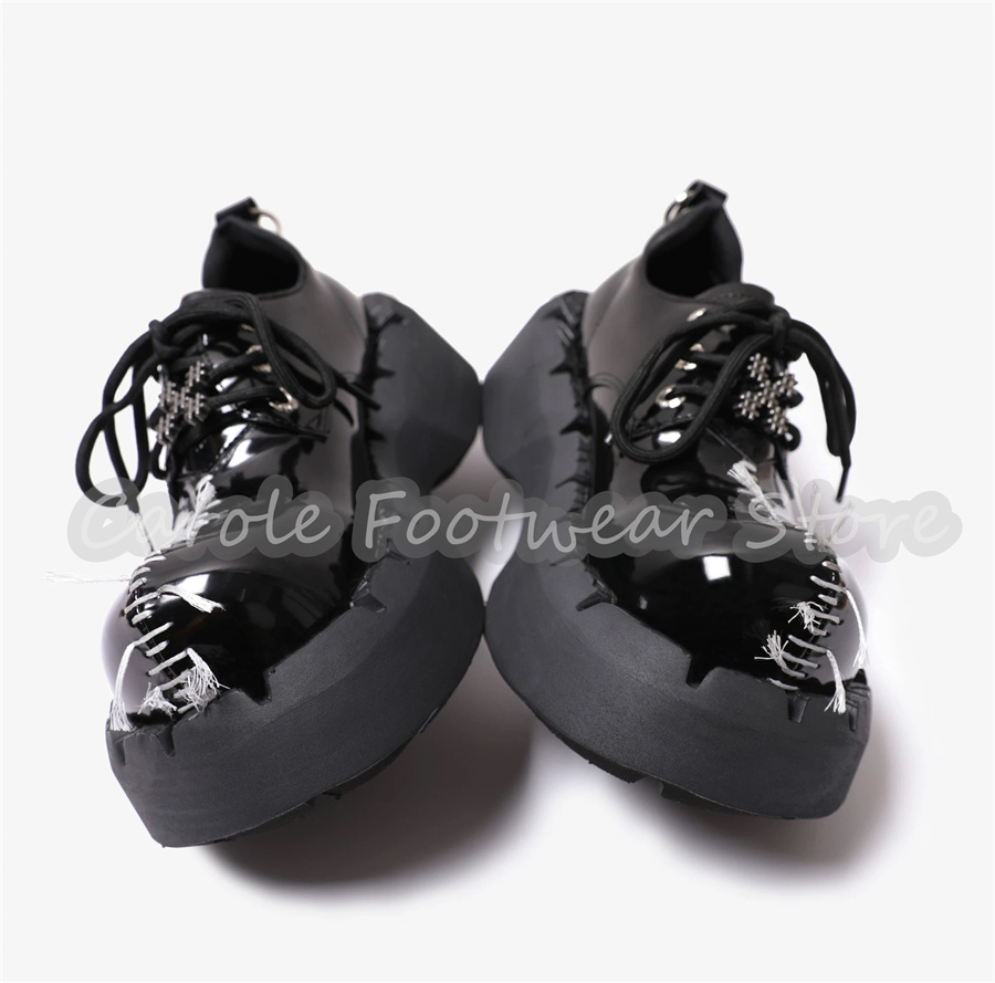 Zapatos Oxford de plataforma c - Patent Leather Oxford reseña y precio