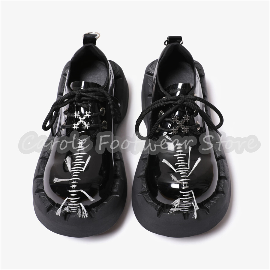 Zapatos Oxford de plataforma c - Patent Leather Oxford reseña y precio
