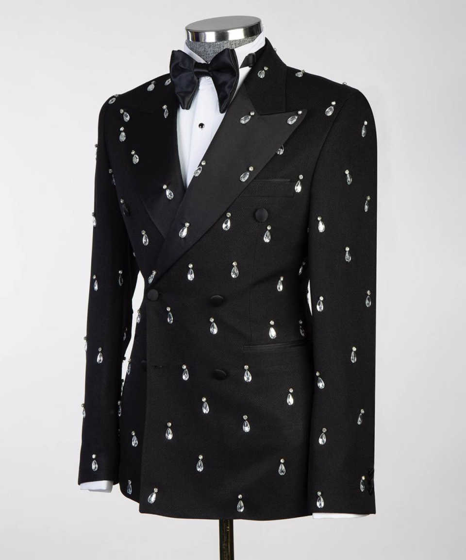 Esmoquin de boda de novio de c - Large Men Formal Wear reseña y precio
