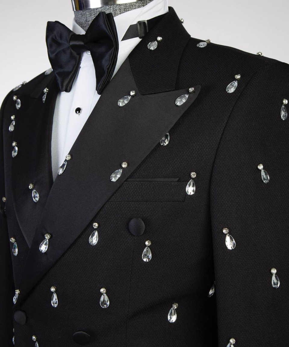 Esmoquin de boda de novio de c - Large Men Formal Wear reseña y precio