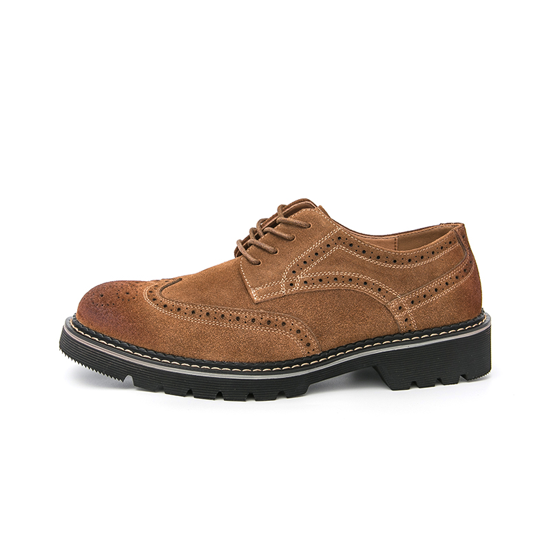 Zapatos Oxford de ante marrón  - Large Men Formal Wear reseña y precio