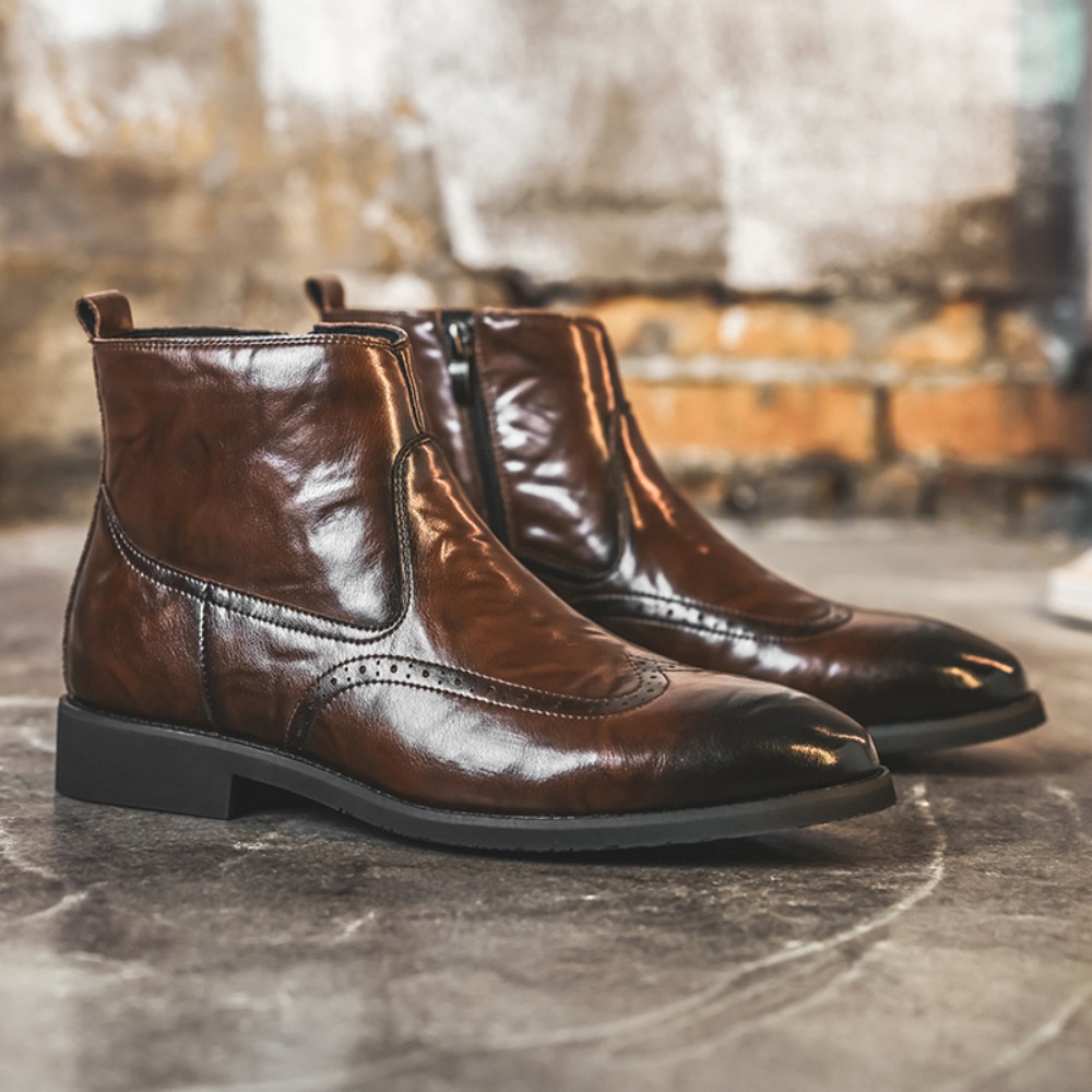 Botas Chelsea Brogue para homb - Formal Upper Wear Men reseña y precio