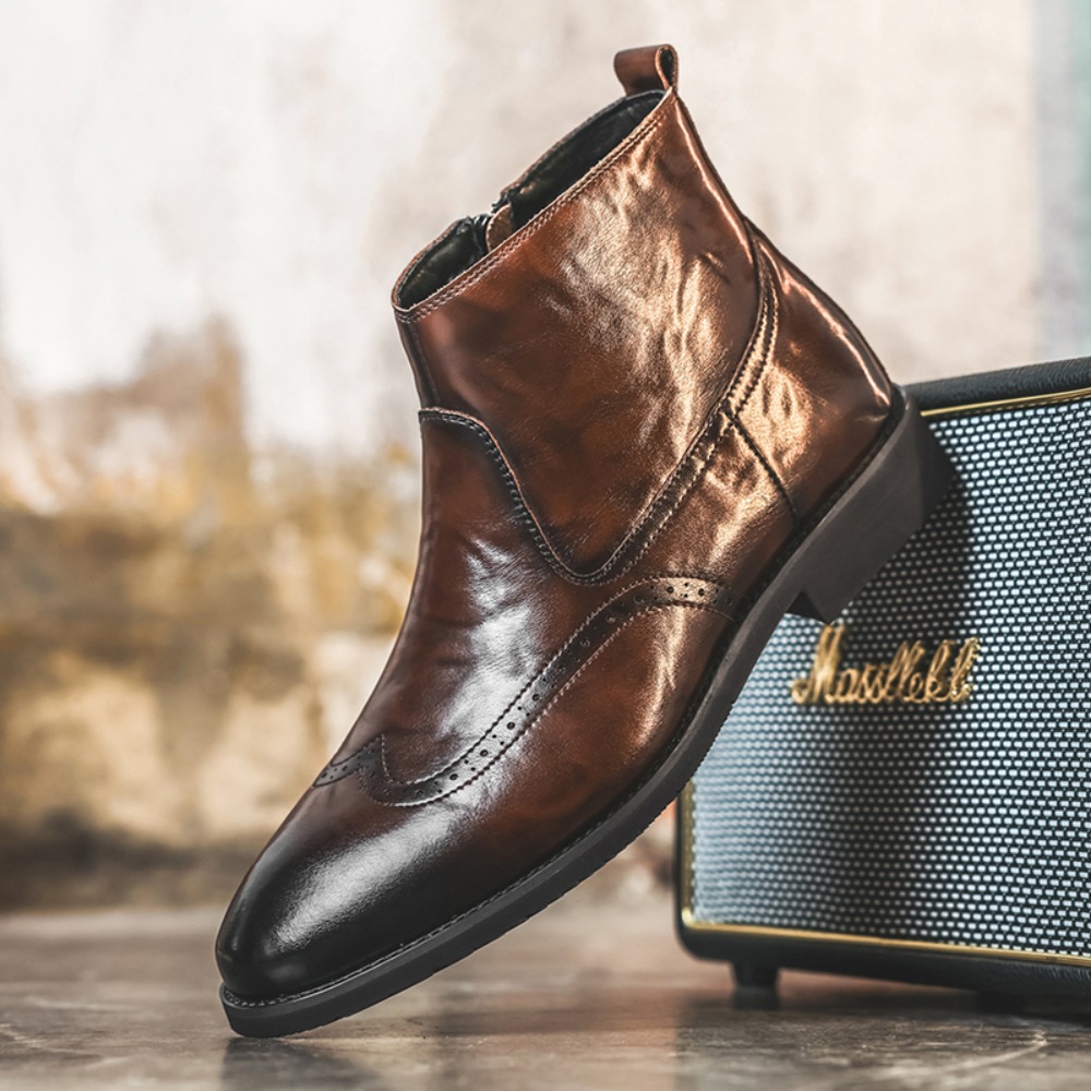 Botas Chelsea Brogue para homb - Formal Upper Wear Men reseña y precio